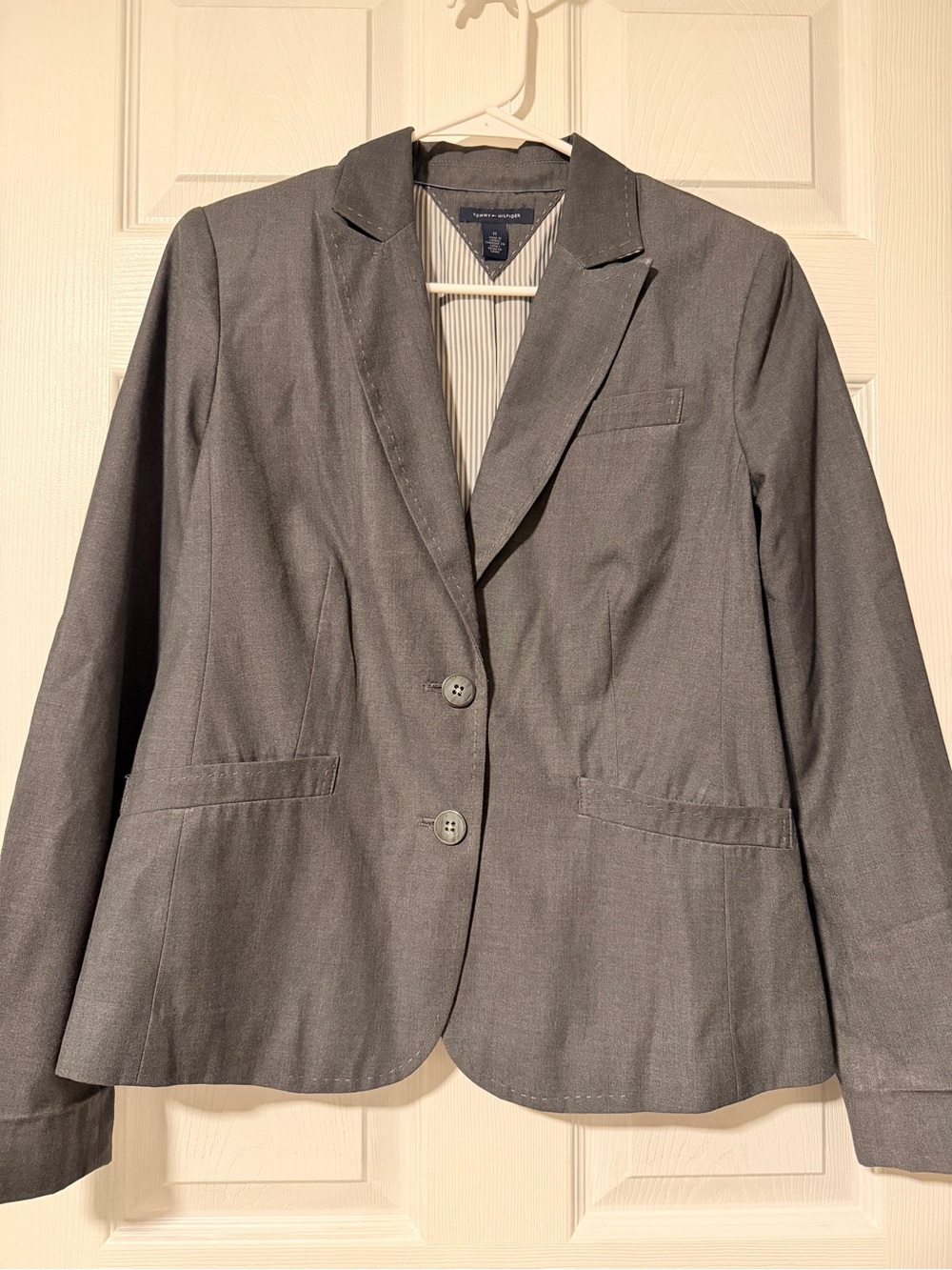 Tommy Hilfiger Gray Women's Tailored Blazer